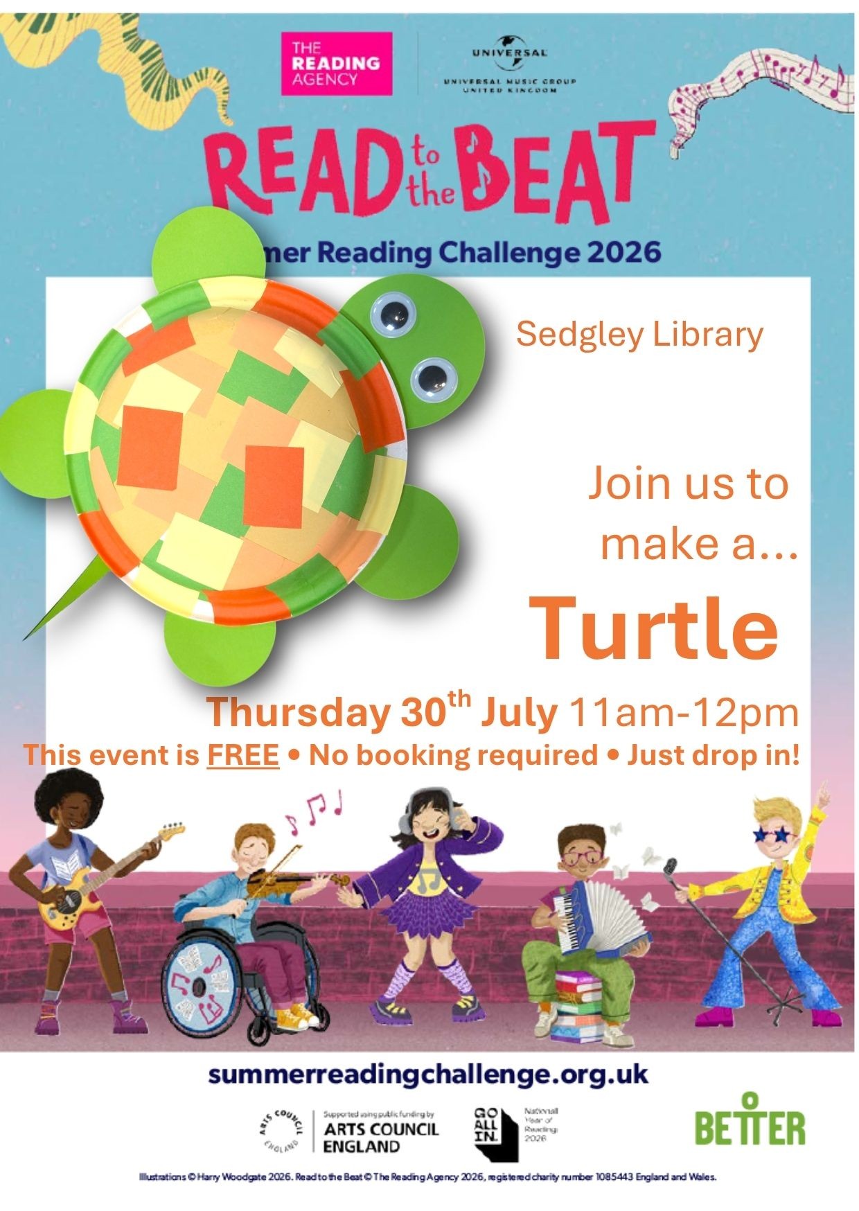 Sedgley Library - Summer Reading Challenge: Turtle